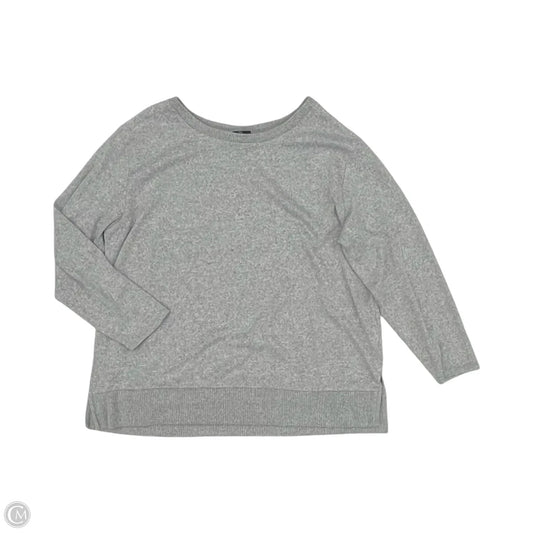 Top Long Sleeve By Clothes Mentor In Grey, Size: 1x