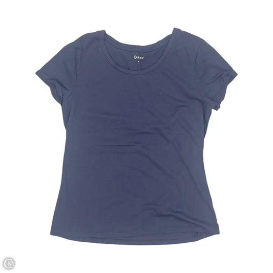 Top Short Sleeve Basic By Quince In Blue, Size: M