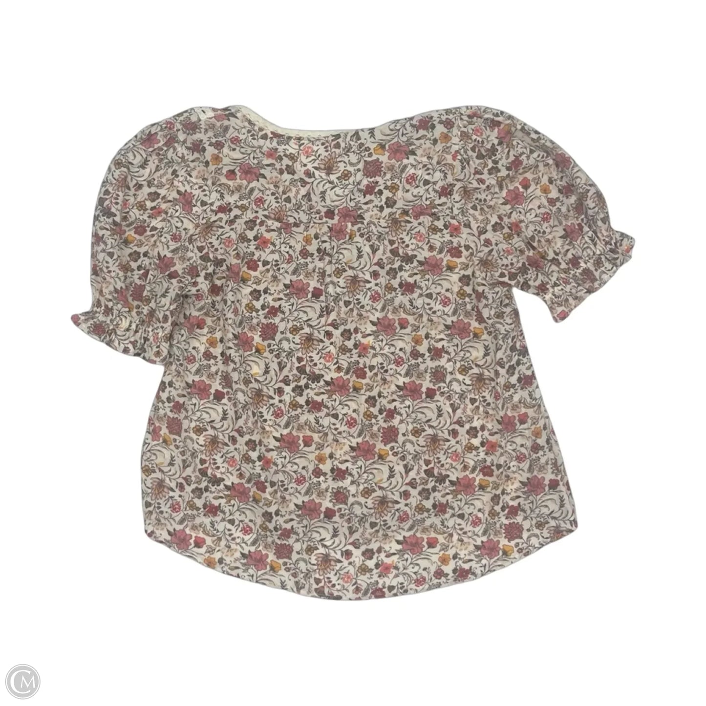 Blouse Short Sleeve By Mine In Cream, Size: L