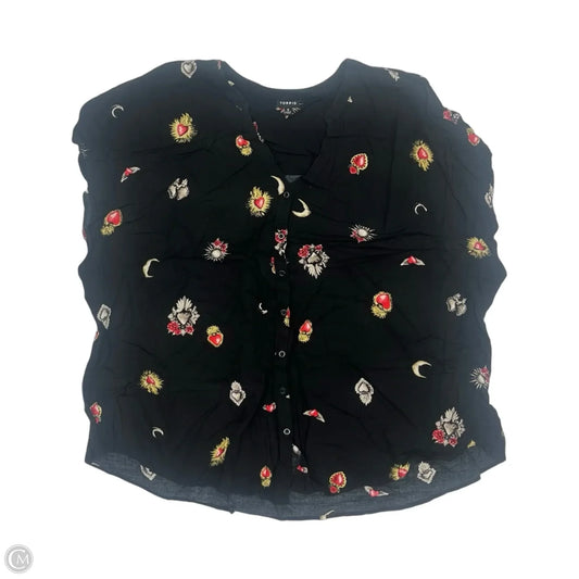 Top Short Sleeve By Torrid In Black, Size: 4x