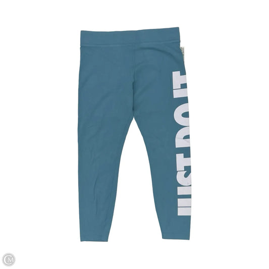 Athletic Leggings By Nike Apparel In Blue, Size: Xl