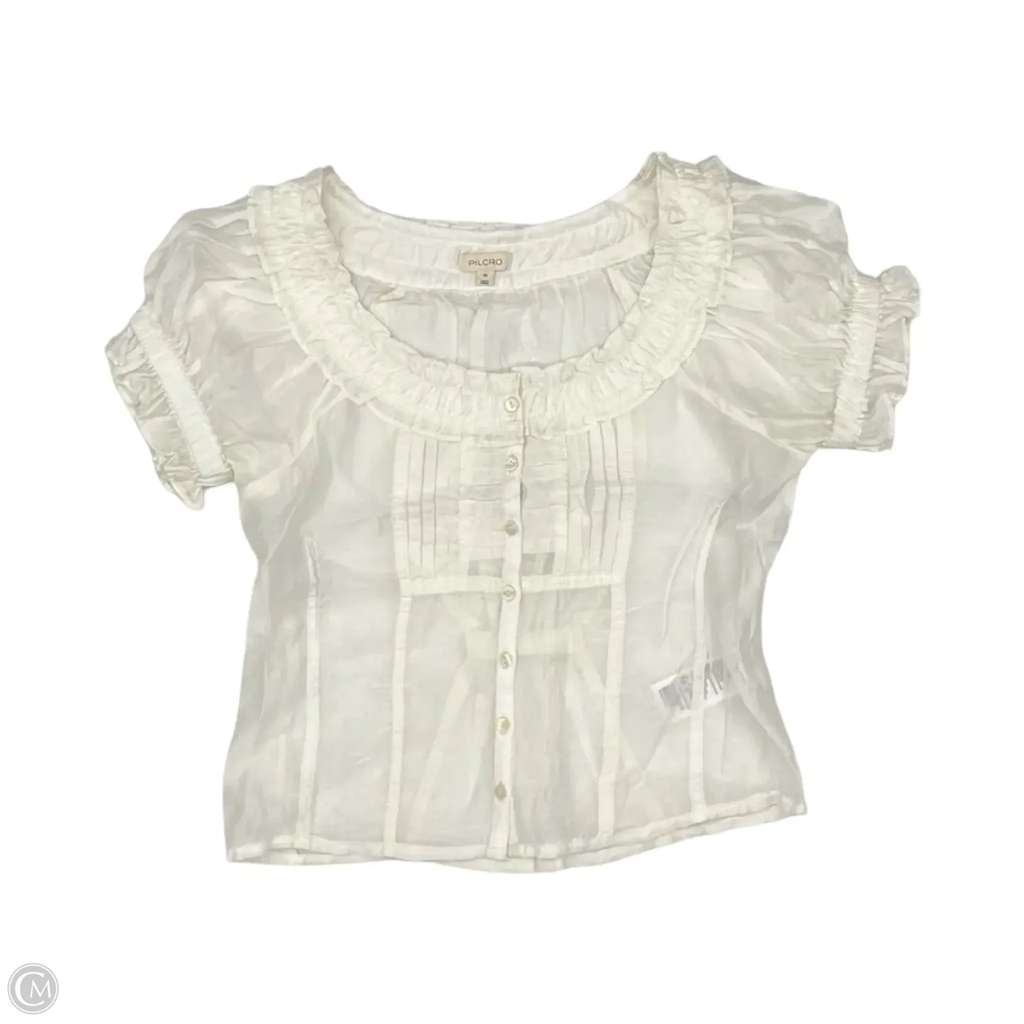Blouse Short Sleeve By Pilcro In Cream, Size: Xs