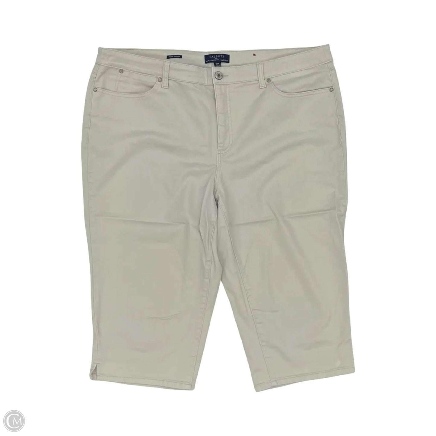 Jeans Cropped By Talbots In Tan Denim, Size: 20w