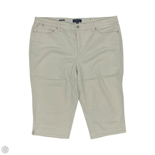 Jeans Cropped By Talbots In Tan Denim, Size: 20w