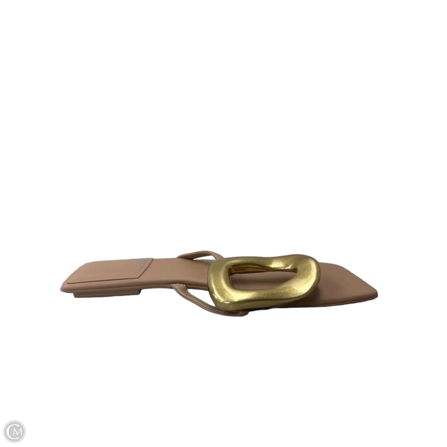 Sandals Flip Flops By Jeffrey Campbell In Gold & Tan, Size: 9