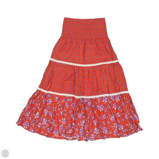 Skirt Maxi By Design History In Orange & Purple, Size: S
