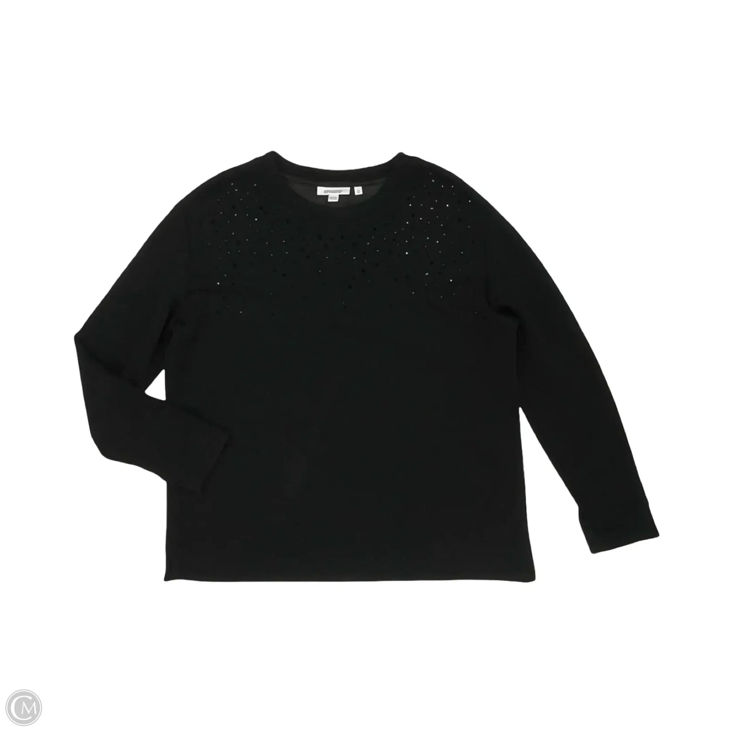Top Long Sleeve By Chicos In Black, Size: M