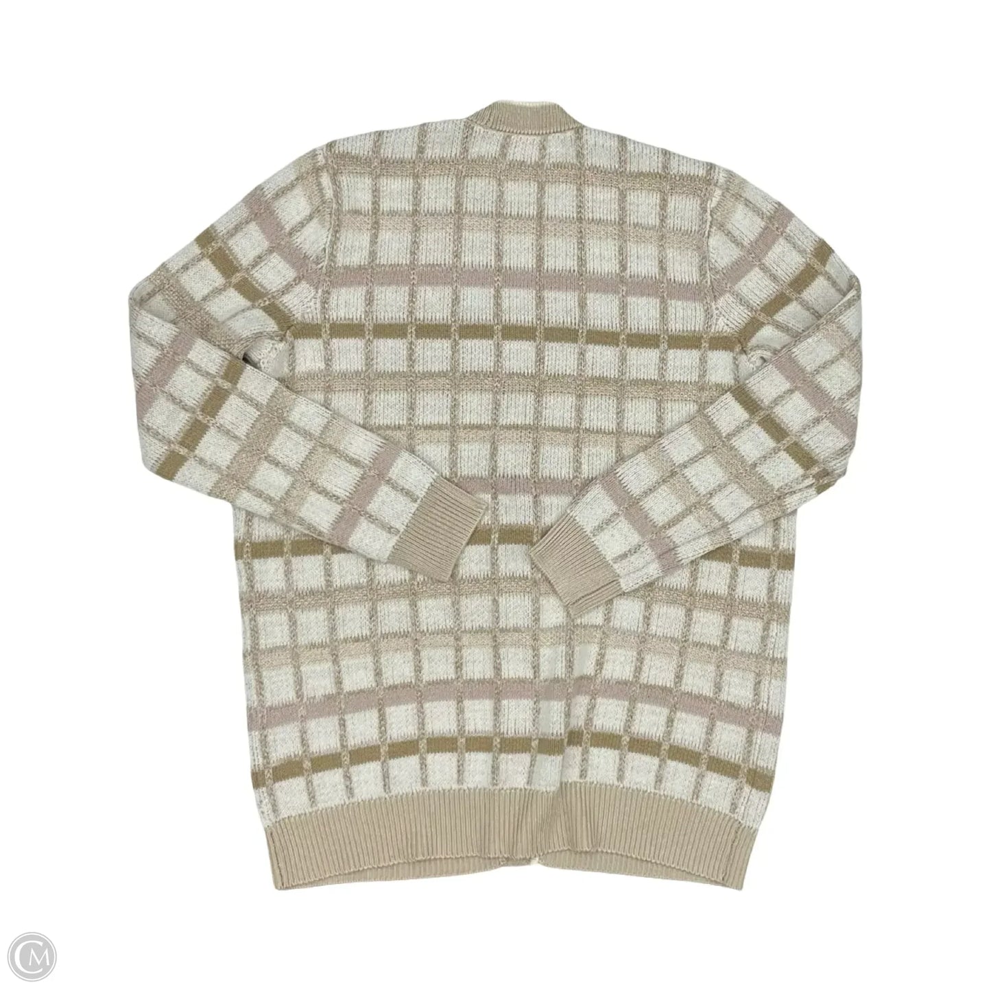 Sweater Cardigan By Ann Taylor In Cream, Size: M
