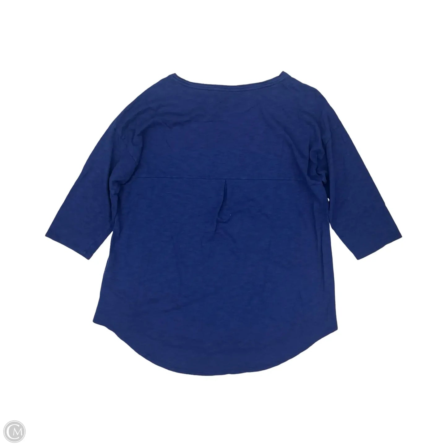 Top 3/4 Sleeve Basic By Chicos In Blue, Size: Xl