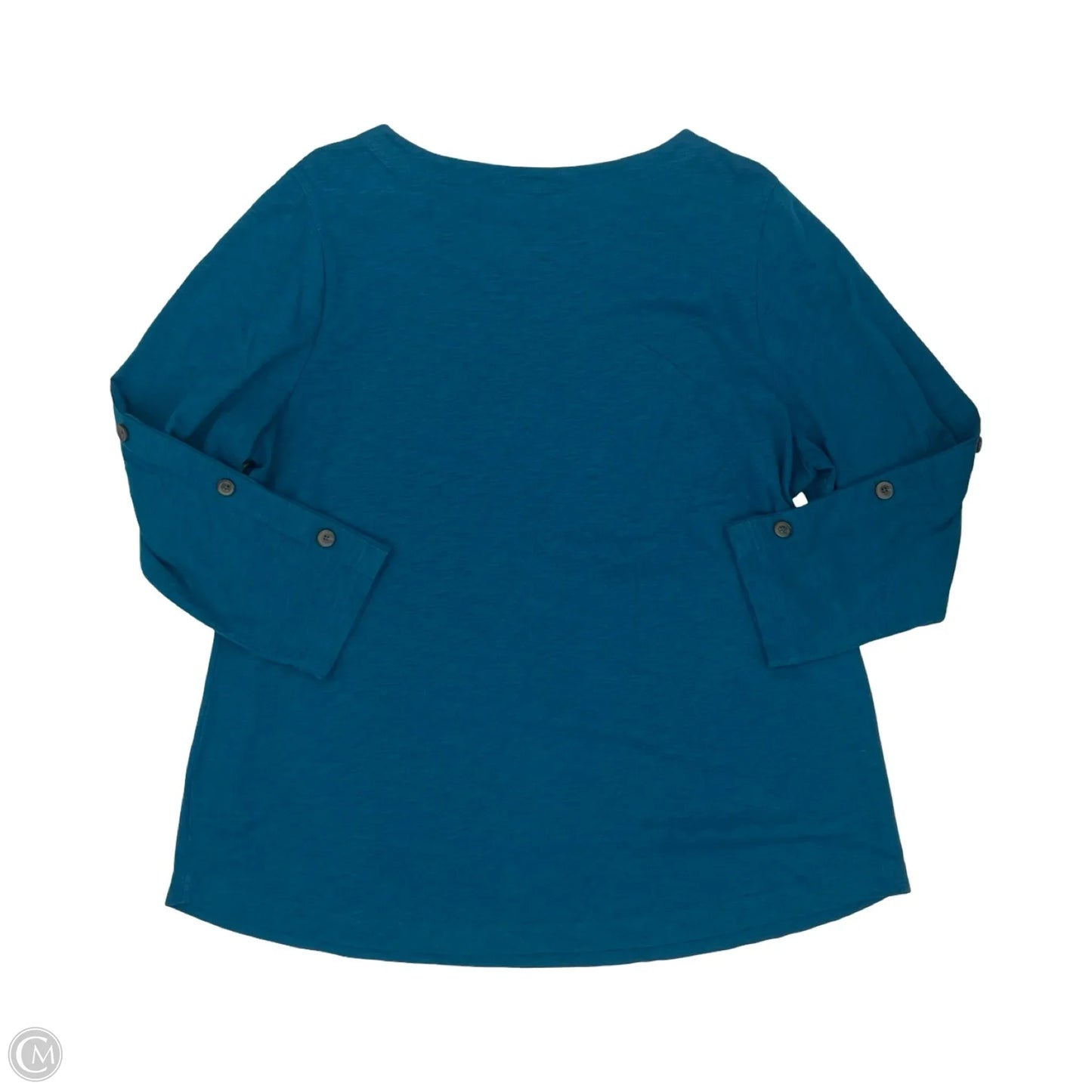 Top 3/4 Sleeve By Croft And Barrow In Teal, Size: Xxl