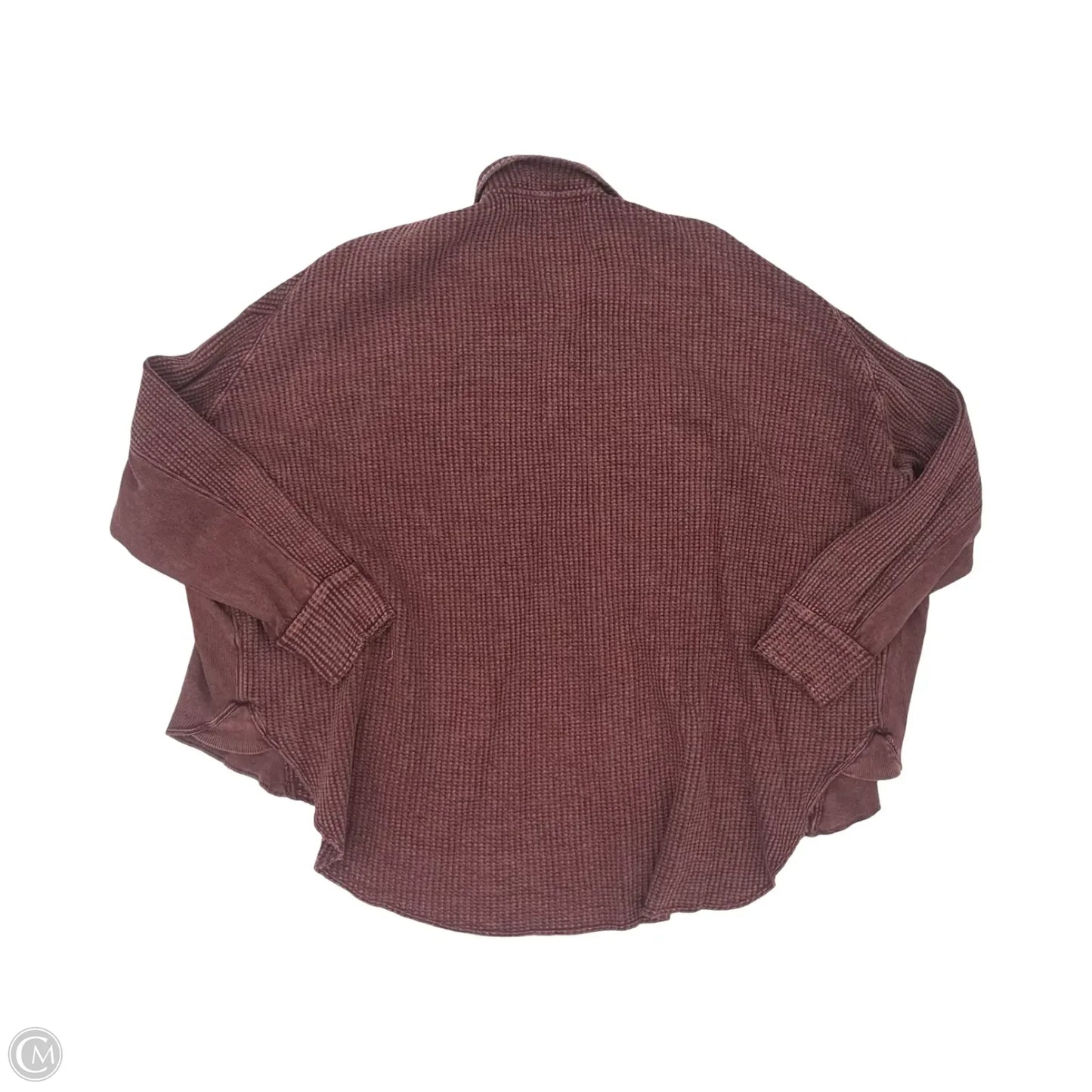Jacket Shirt By Free People In Maroon, Size: S