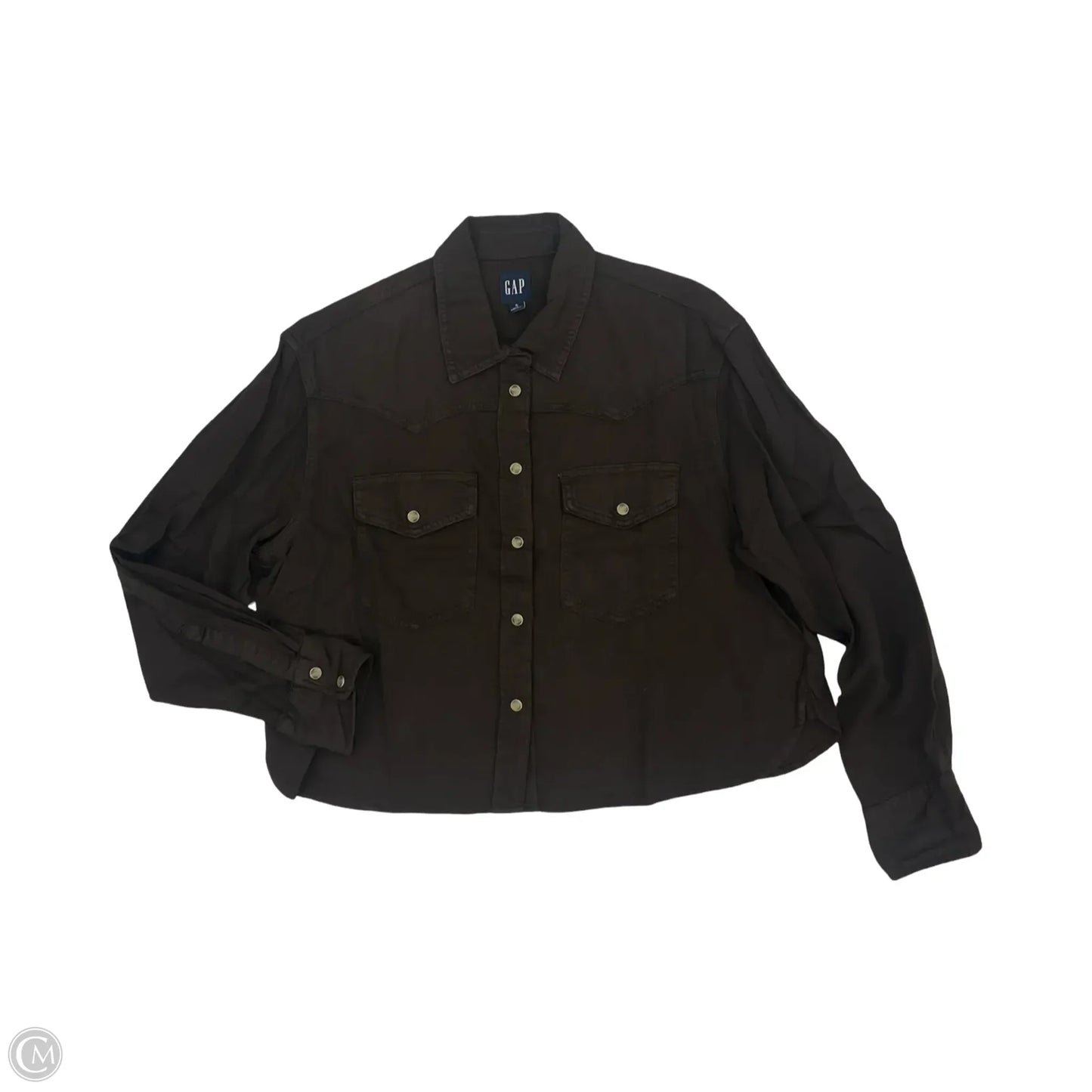 Top Long Sleeve By Gap In Brown, Size: S