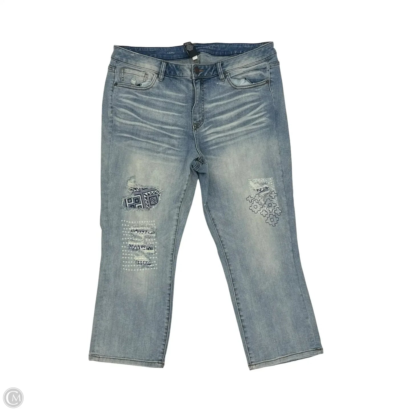 Jeans Cropped By Lane Bryant In Blue Denim, Size: 18