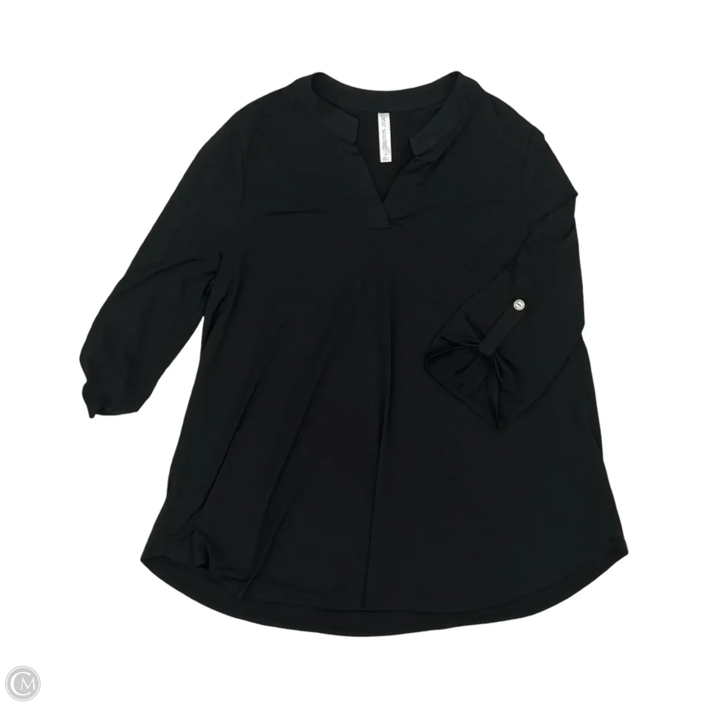 Top 3/4 Sleeve By Dear Scarlett In Black, Size: 2x