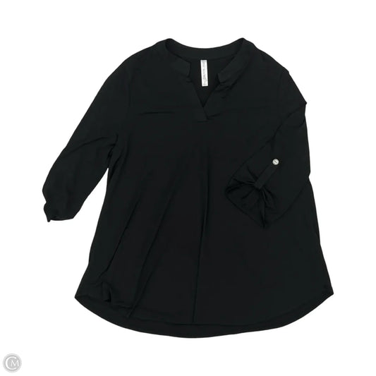 Top 3/4 Sleeve By Dear Scarlett In Black, Size: 2x
