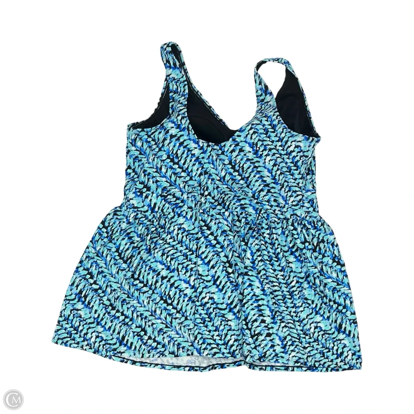 Swimsuit By Clothes Mentor In Black & Blue, Size: 24
