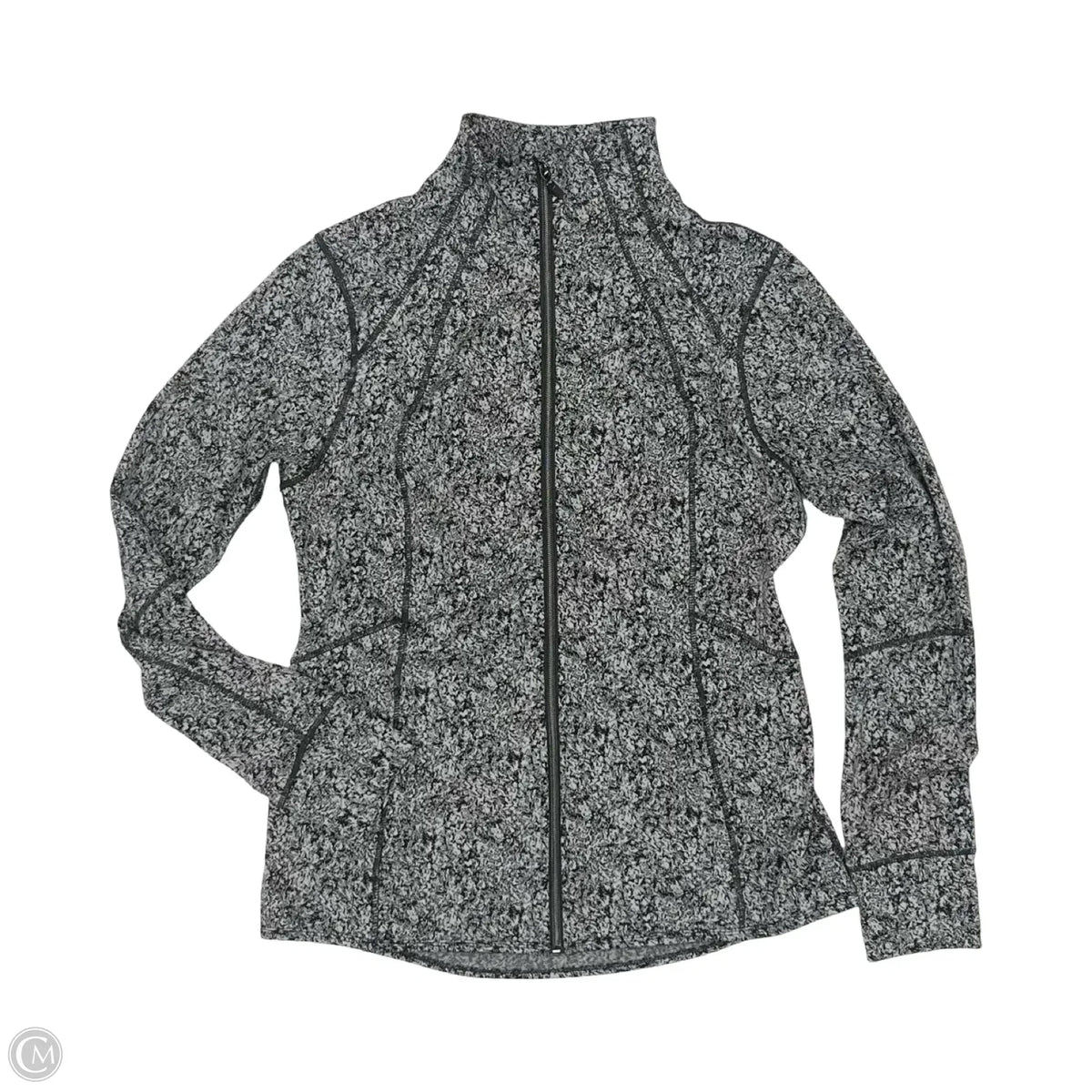 Athletic Jacket By Members Mark In Black & Grey, Size: L