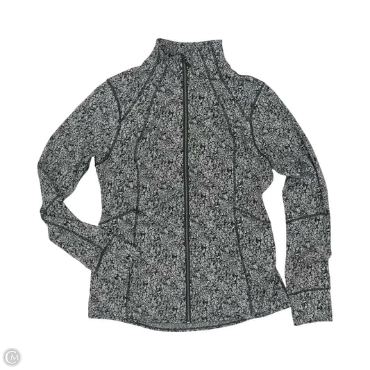 Athletic Jacket By Members Mark In Black & Grey, Size: L