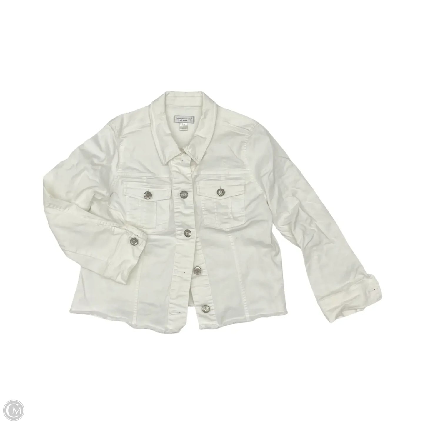 Jacket Denim By Christopher And Banks In White Denim, Size: Mp