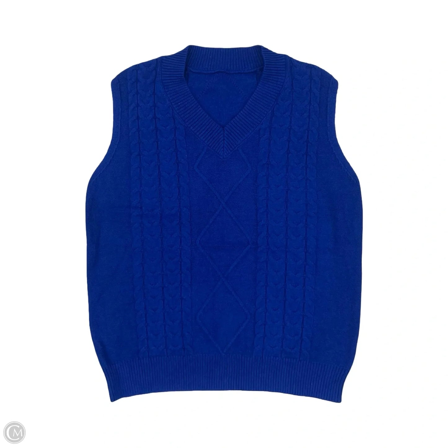 Vest Sweater By Cme In Blue, Size: L