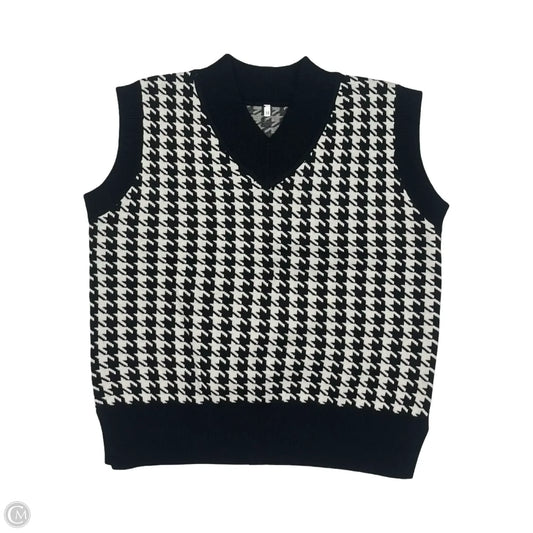 Vest Sweater By Cme In Black & White, Size: M