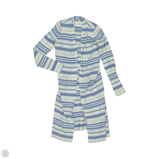 Sweater Cardigan By Time And Tru In Blue & White, Size: S