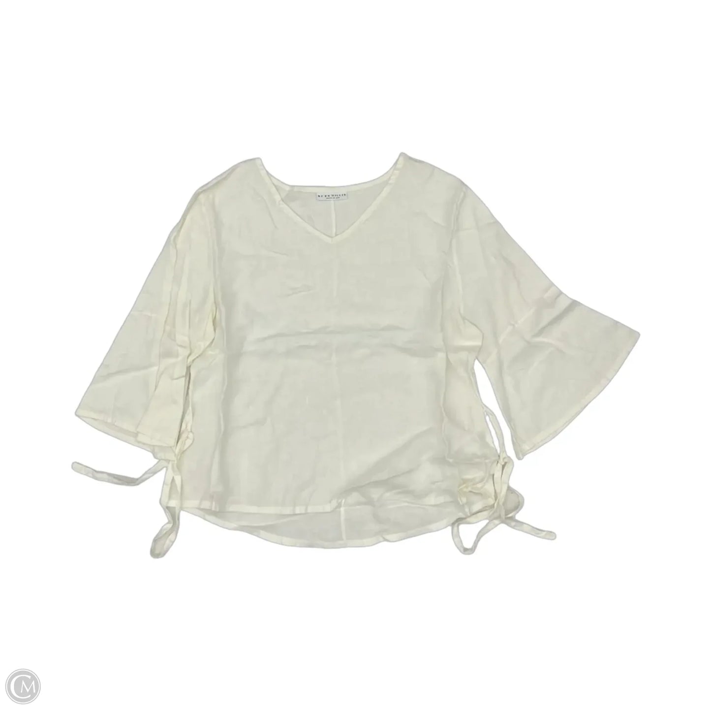 Blouse 3/4 Sleeve By Bryn Walker In Cream, Size: Xl