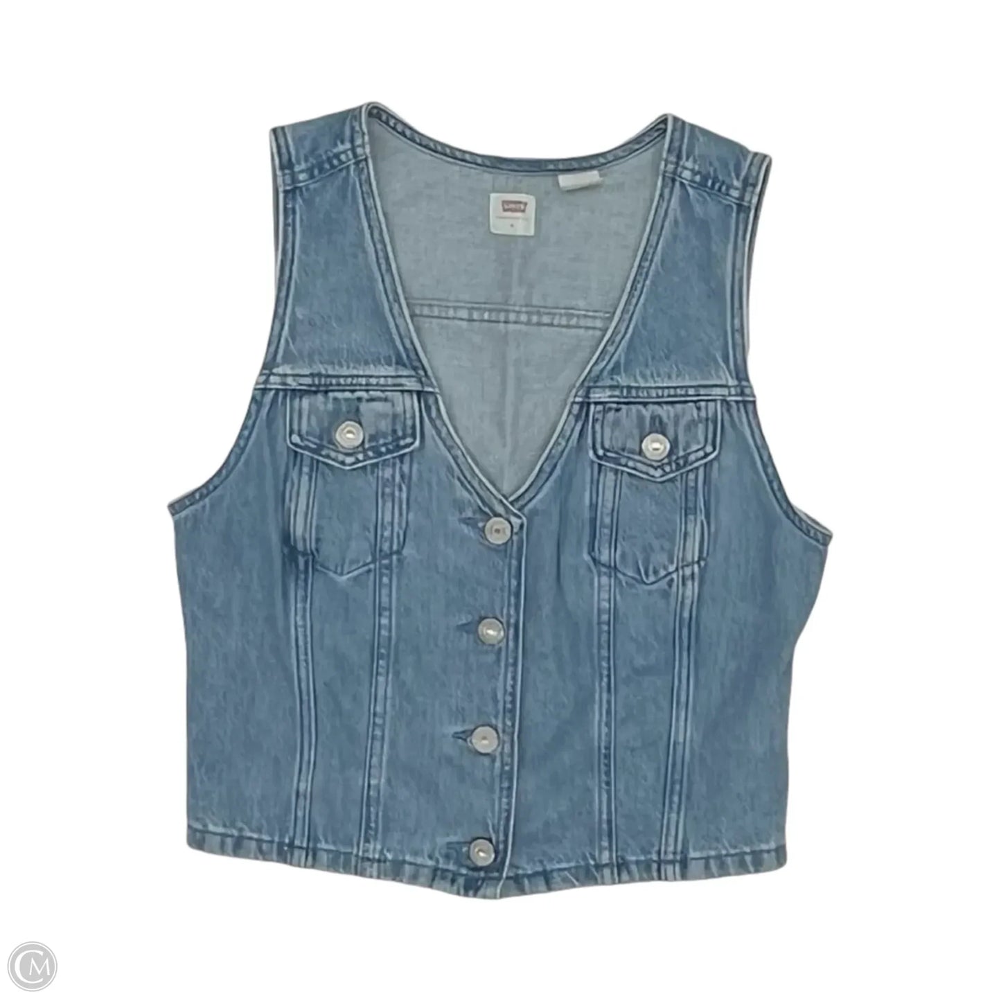 Vest Other By Levis In Blue Denim, Size: M