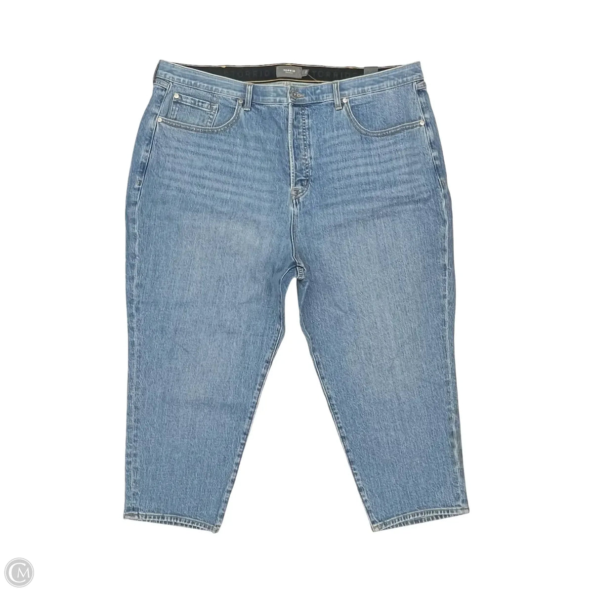 Jeans Straight By Torrid In Blue Denim, Size: 24