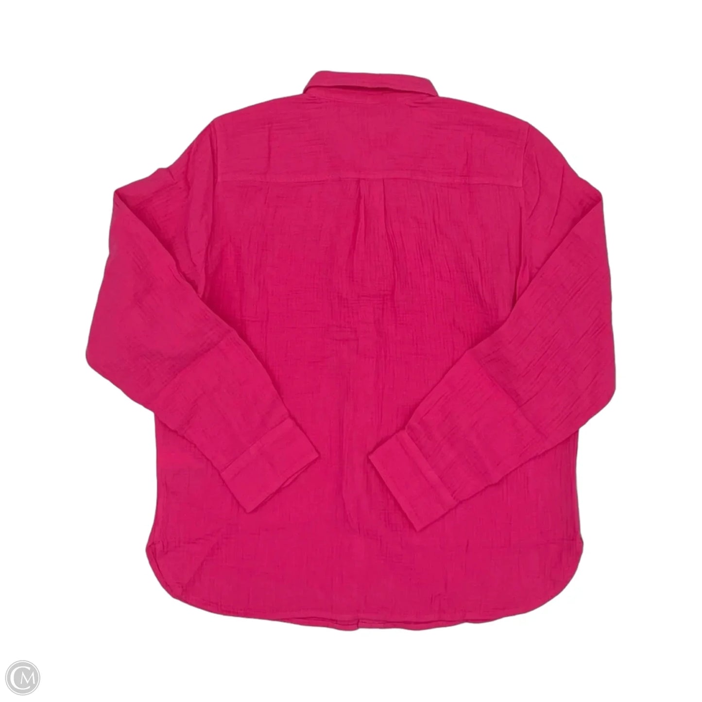 Blouse Long Sleeve By J. Crew In Pink, Size: L