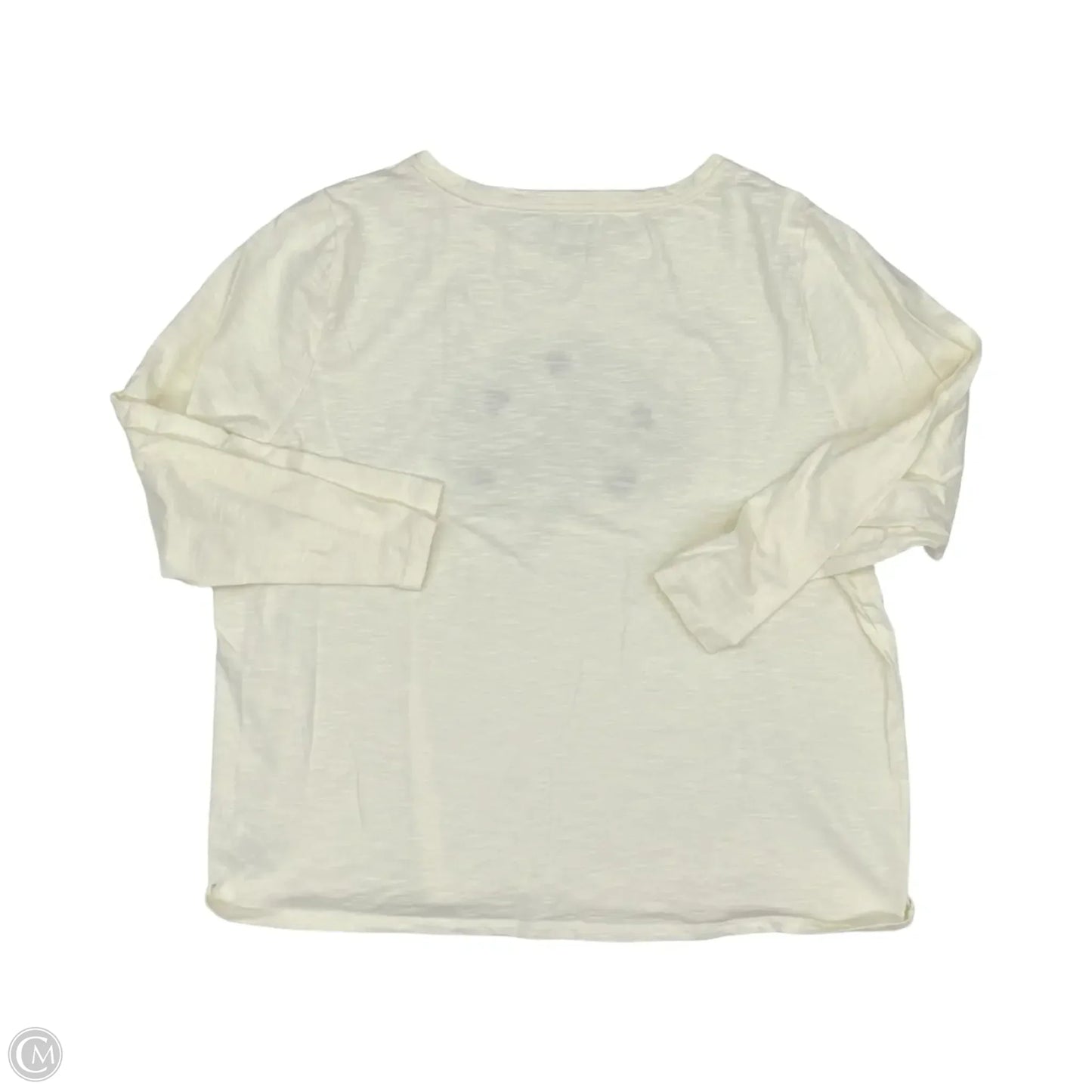 Top Long Sleeve By Talbots In Cream, Size: 3x