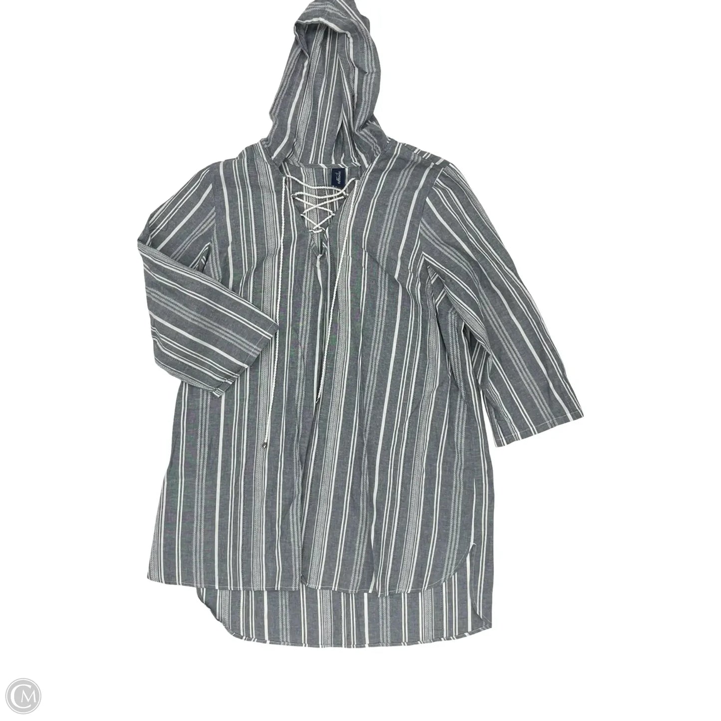 Swimwear Cover-up By Clothes Mentor In Blue & White, Size: Onesize