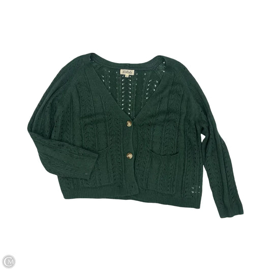 Sweater Cardigan By Listicle In Green, Size: L