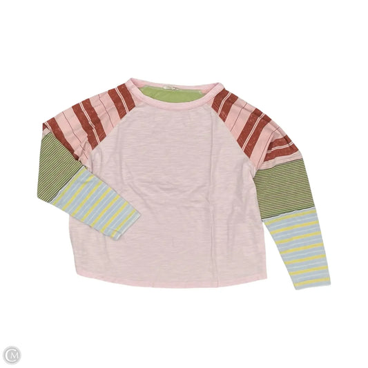 Top Long Sleeve By Easel In Green & Pink, Size: S