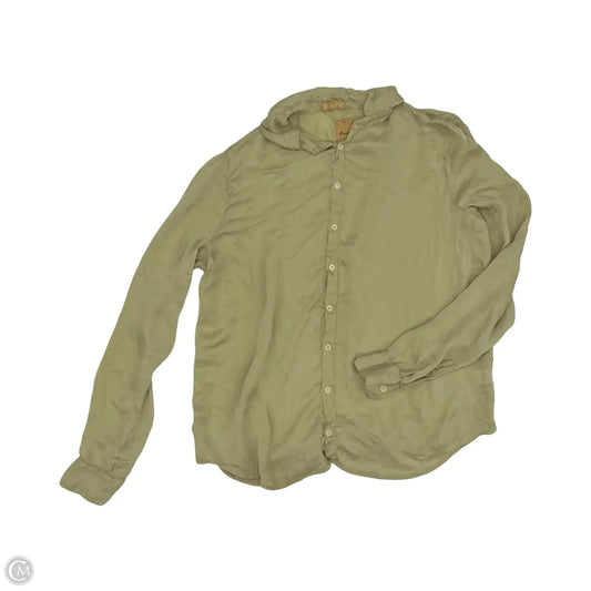 Blouse Long Sleeve By Cmb In Yellow, Size: Xl