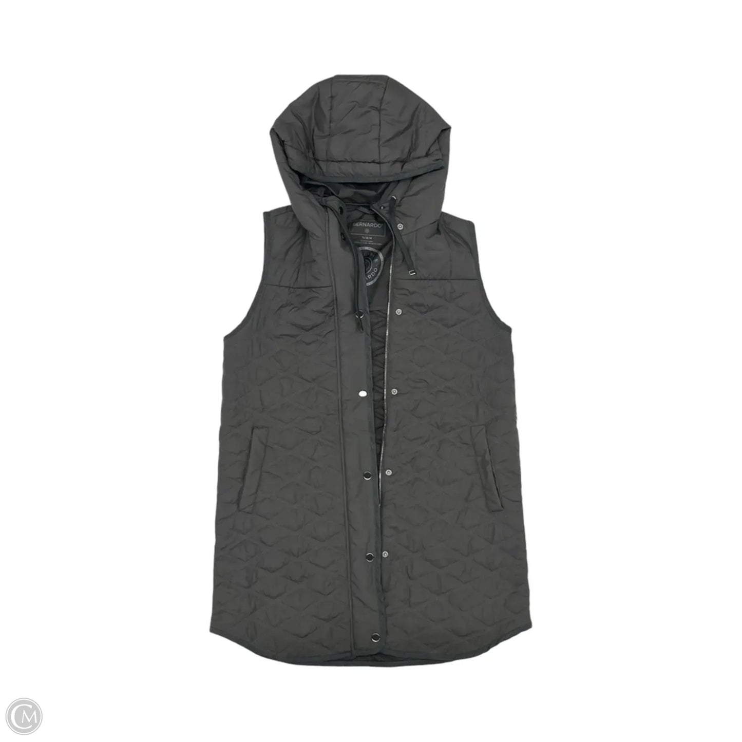Vest Puffer & Quilted By Bernardo In Grey, Size: M