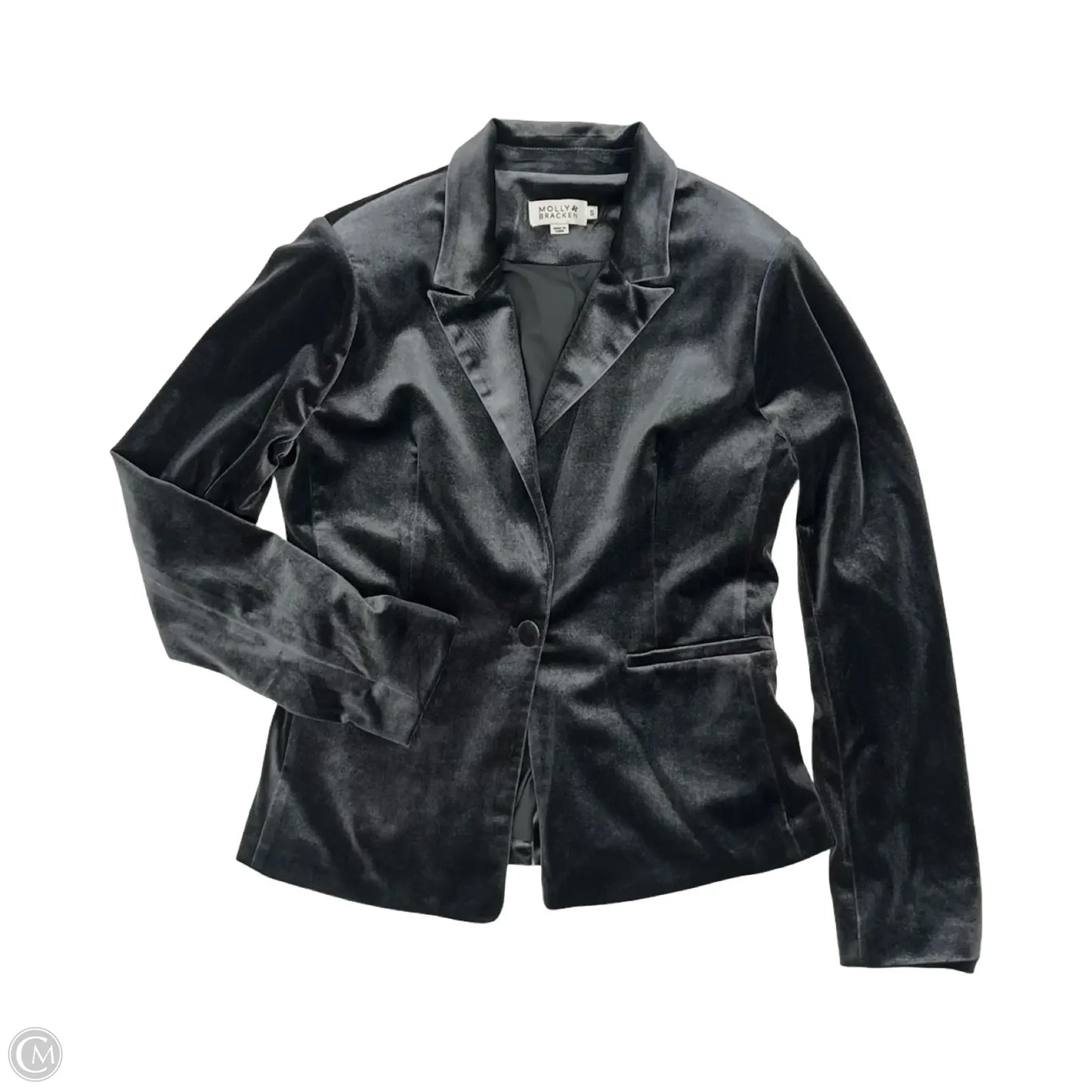 Blazer By Molly Bracken In Silver, Size: S