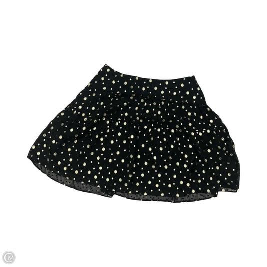Skirt Mini & Short By Loft In Black & Gold, Size: 4