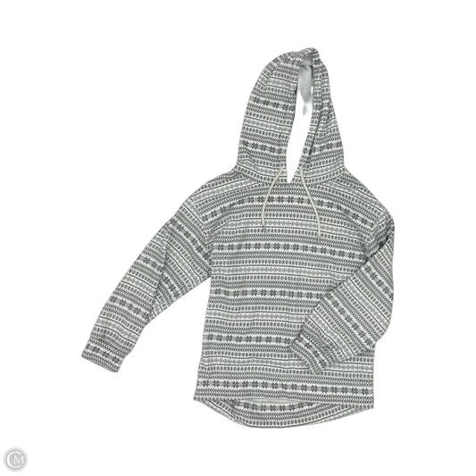 Sweatshirt Hoodie By Loft In Black & White, Size: Xs
