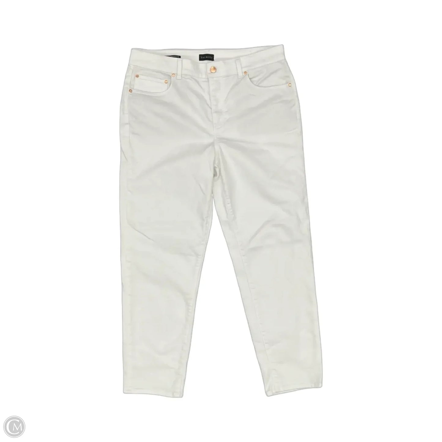 Jeans Skinny By Talbots In White Denim, Size: 12