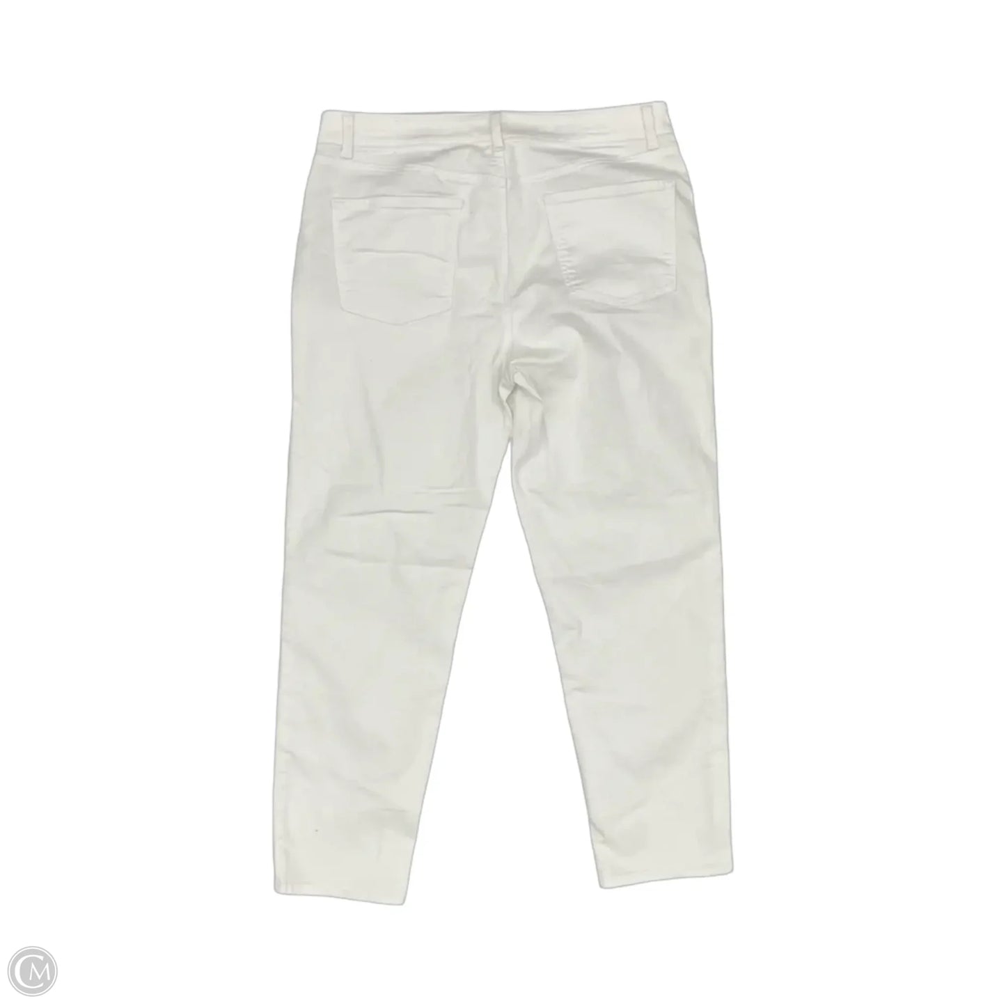 Jeans Skinny By Talbots In White Denim, Size: 12