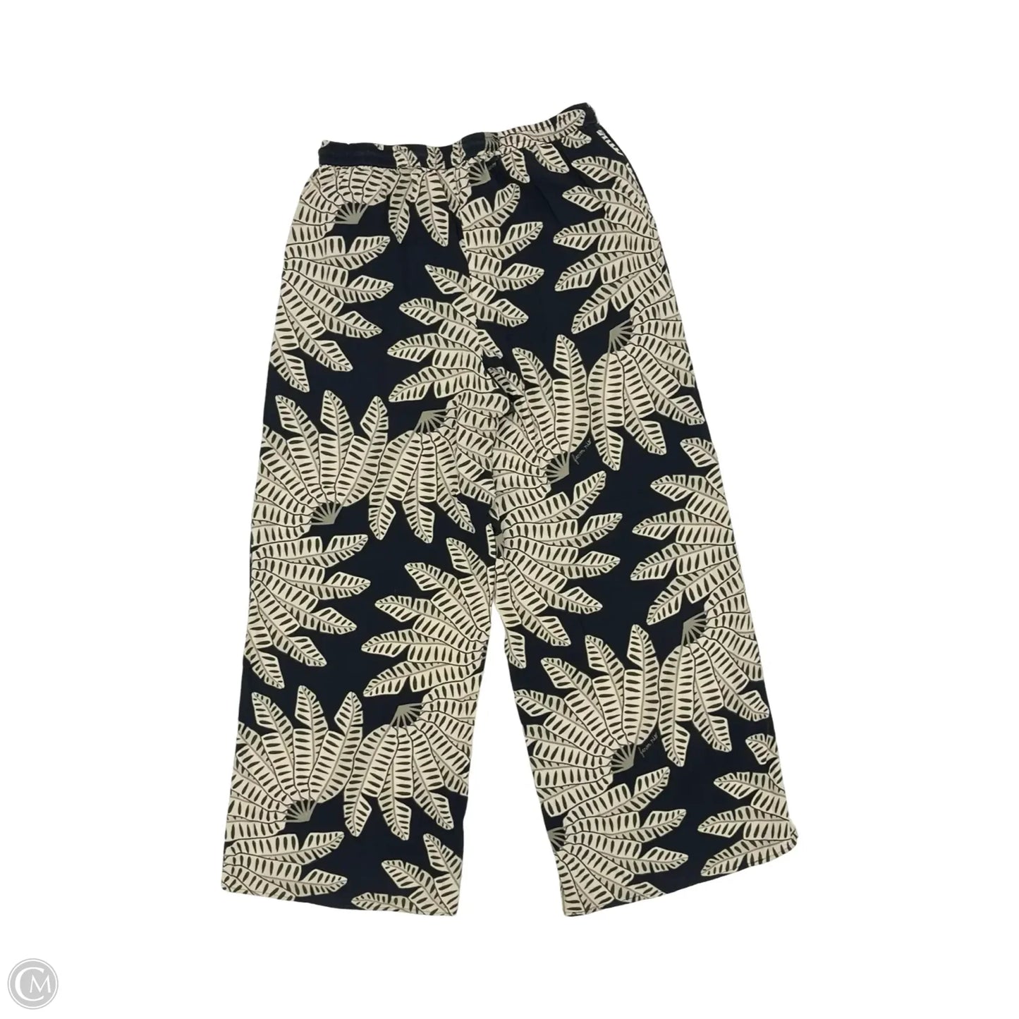 Pants Wide Leg By Farm Rio In Black & Cream, Size: L