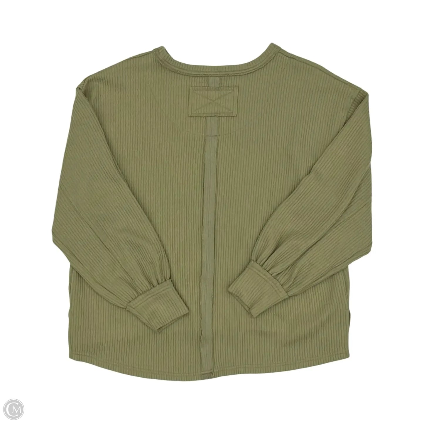 Top Long Sleeve By Blu Pepper In Green, Size: S