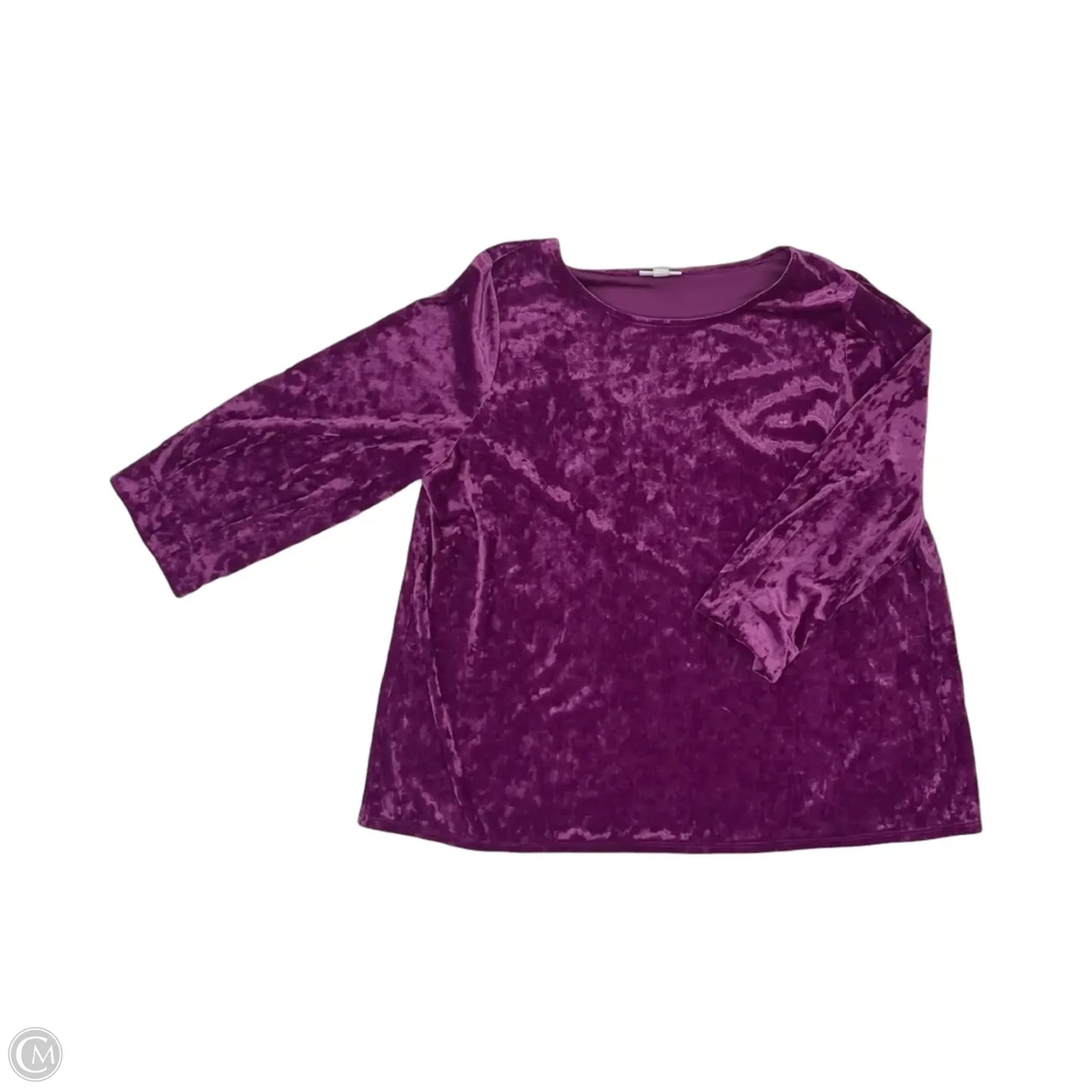 Top 3/4 Sleeve By J. Jill In Purple, Size: L