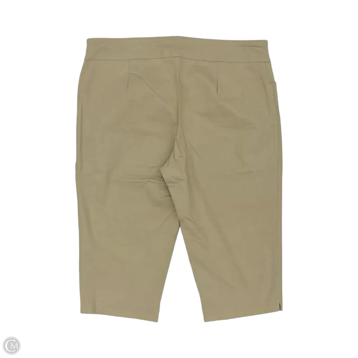 Pants Cropped By Terra & Sky In Tan, Size: 1x