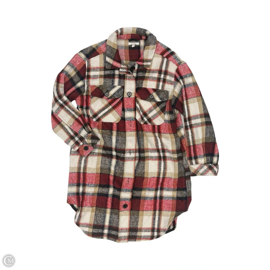 Jacket Shirt By Maurices In Plaid Pattern, Size: M