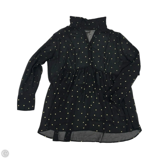 Blouse Long Sleeve By Lane Bryant In Black & Gold, Size: 2x