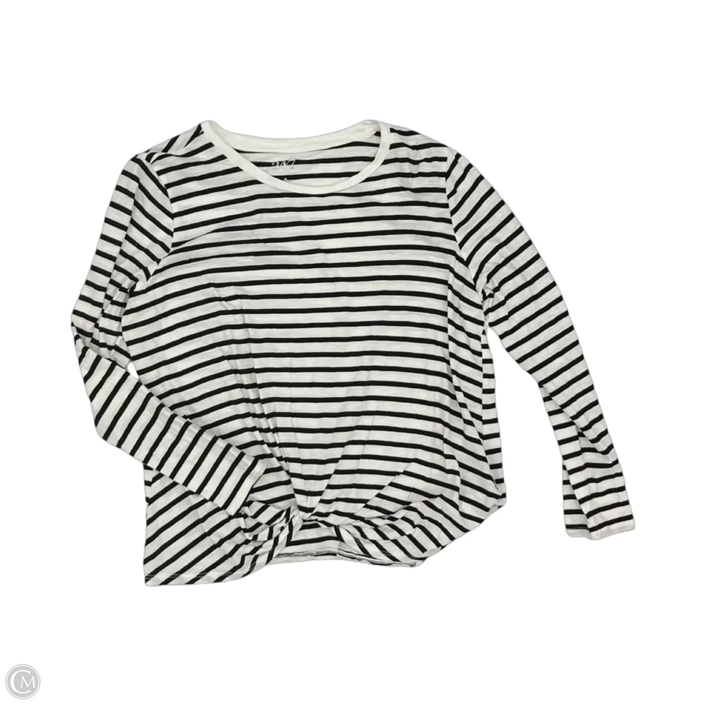 Top Long Sleeve By Maurices In Black & White, Size: Xl