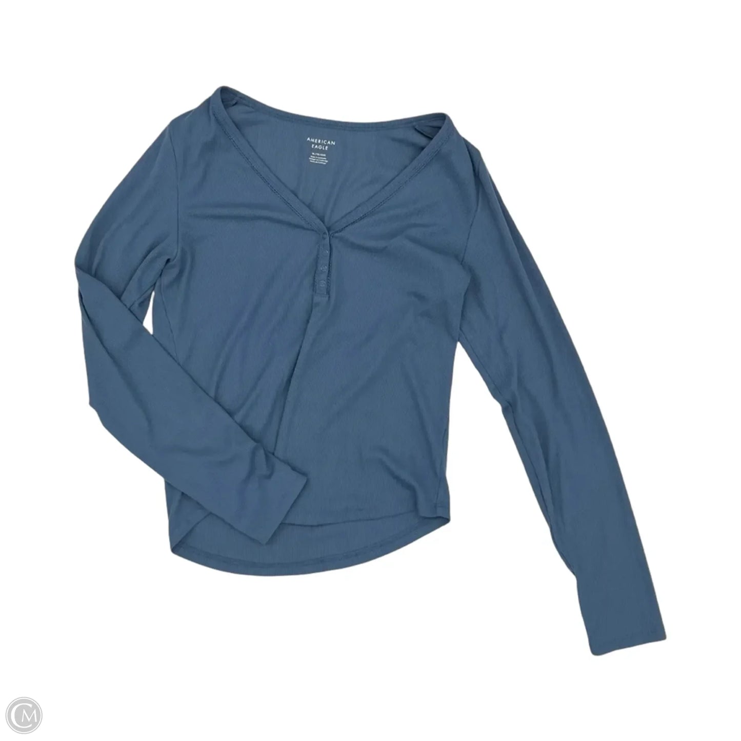 Top Long Sleeve By American Eagle In Blue, Size: Xl