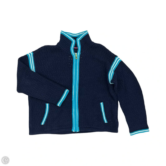 Sweater Cardigan By Isaac Mizrahi Live Qvc In Navy, Size: Xl